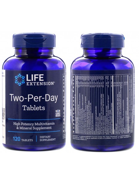 Life Extension Two-Per-Day Multivitamin 120 tabs