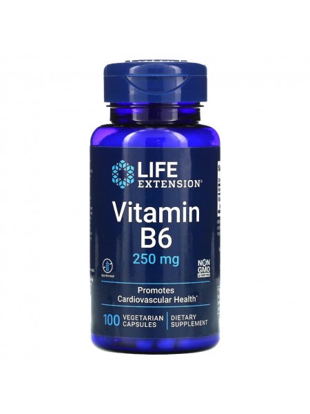 Life Extension Vitamin B6 250 mg 100 caps Витамин B6