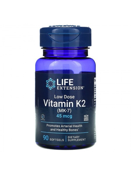 Life Extension Low Dose Vitamin K2 (MK-7) 45 мкг 90 капсул