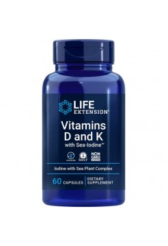 Life Extension Vitamins D and K with Sea-Iodine 60caps