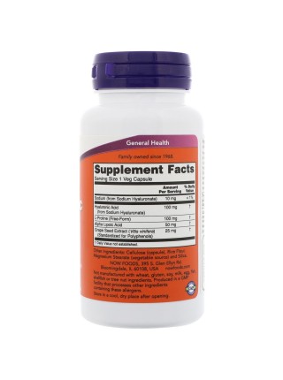 NOW Hyaluronic Acid 100 mg 60 caps