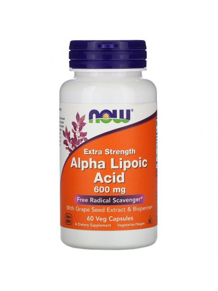 NOW Alpha Lipoic Acid 600mg 60 вег капс 