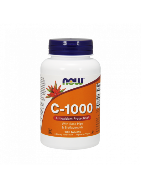 NOW C-1000 with Rose Hips and Bioflavonoids 100 таб