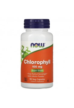 NOW Foods, Chlorophyll 100 мг, 90vcaps