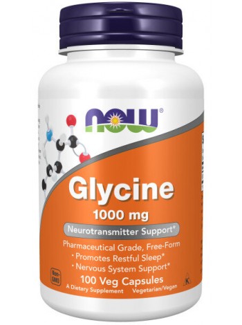 NOW Glycine 1000 mg 100 caps / Нау Глицин 1000 мг 100 капс