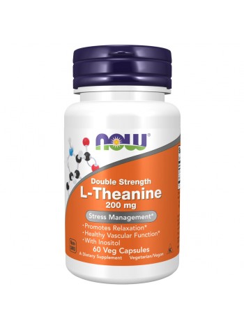 NOW L-Theanine 200 mg 60 veg capsules