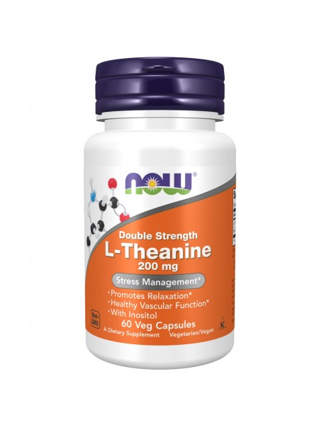 NOW L-Theanine 200 mg 60 veg capsules