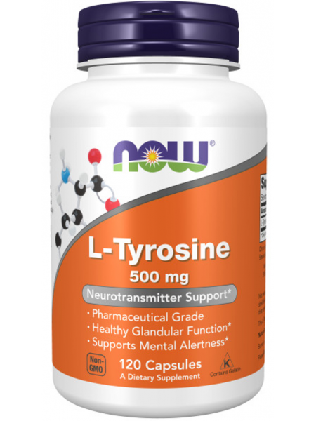 NOW L-Tyrosine 500 mg 120 caps / Нау Л-Тирозин 500 мг 120 капс