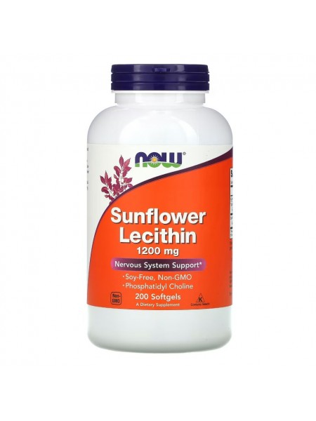 NOW Sunflower Lecithin 1200 mg 200 sg