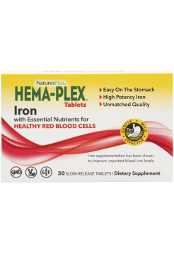NaturesPlus Hema-Plex 30 таблеток с медленным высвобождением (блистер)
