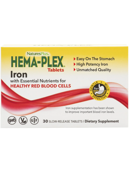 NaturesPlus Hema-Plex 30 таблеток с медленным высвобождением (блистер)