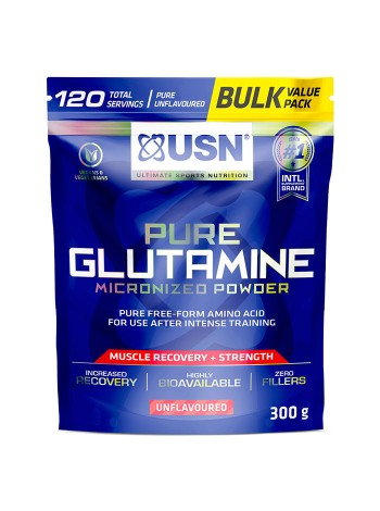 USN Pure Glutamine bag 300 гр 