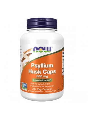 NOW Psyllium Husk 500mg 200 vcaps (200 vcaps) (клетчатка)